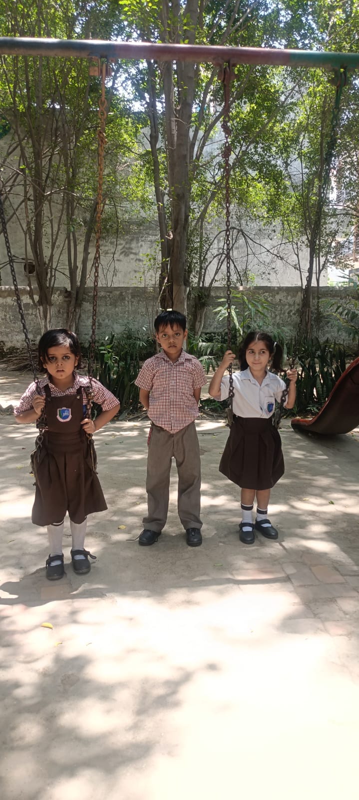 Children enjoying Yellow Day at JPIS
