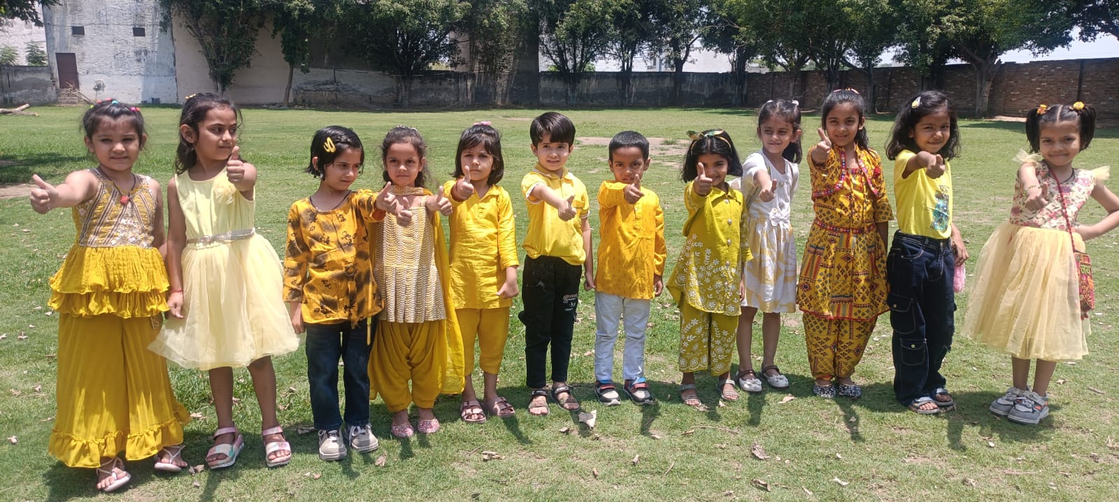 Yellow Day group activity at JPIS