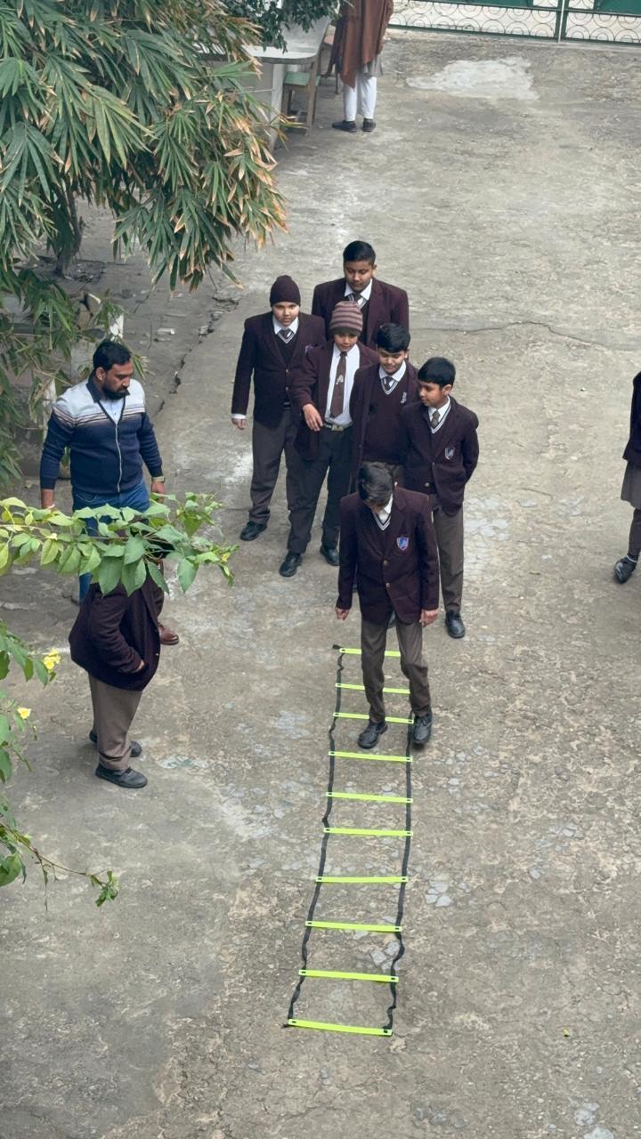 Students in outdoor training activity